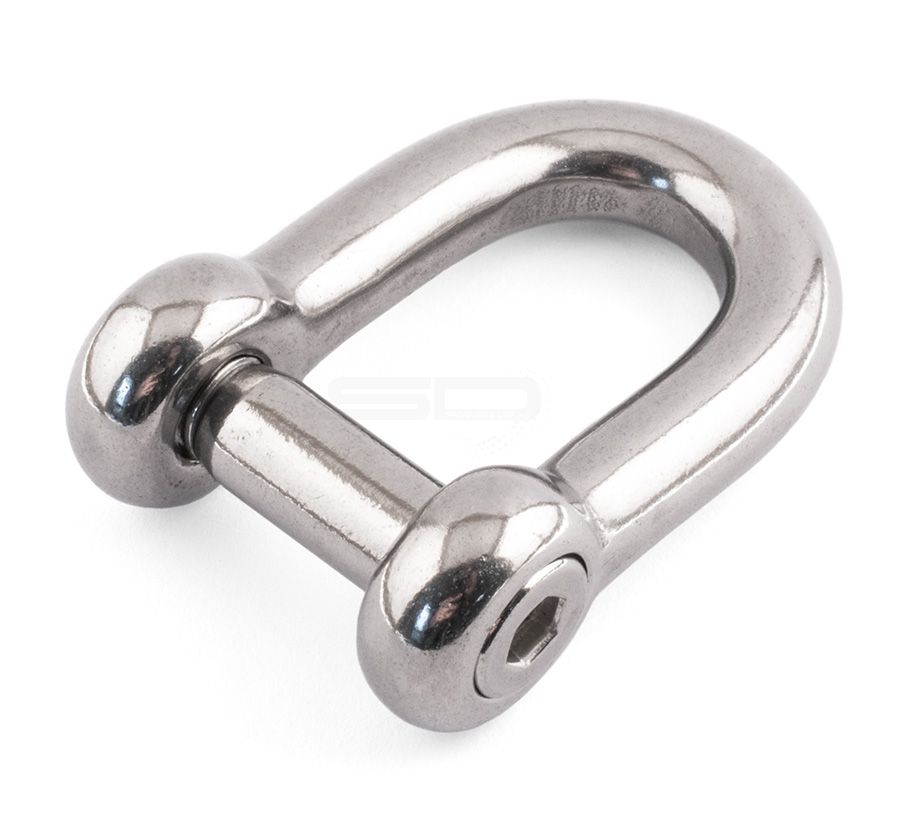 Slotted Head D Shackles - 316 / A4 Stainless Steel