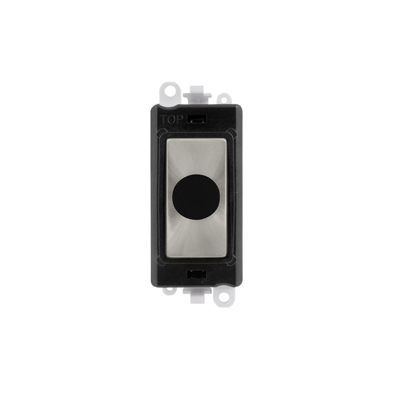 Click 20AX Satin Chrome 20A Flex Outlet Module Insert Black