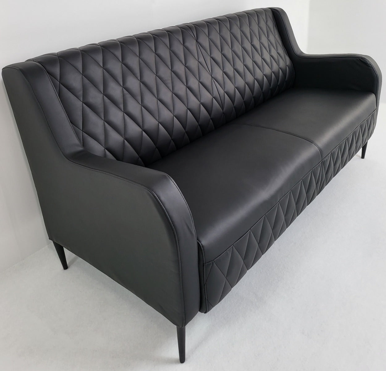 Providers Of Modern Black Leather Executive Sofa - 1 & 3 Seat Available - F168 North Yorkshire