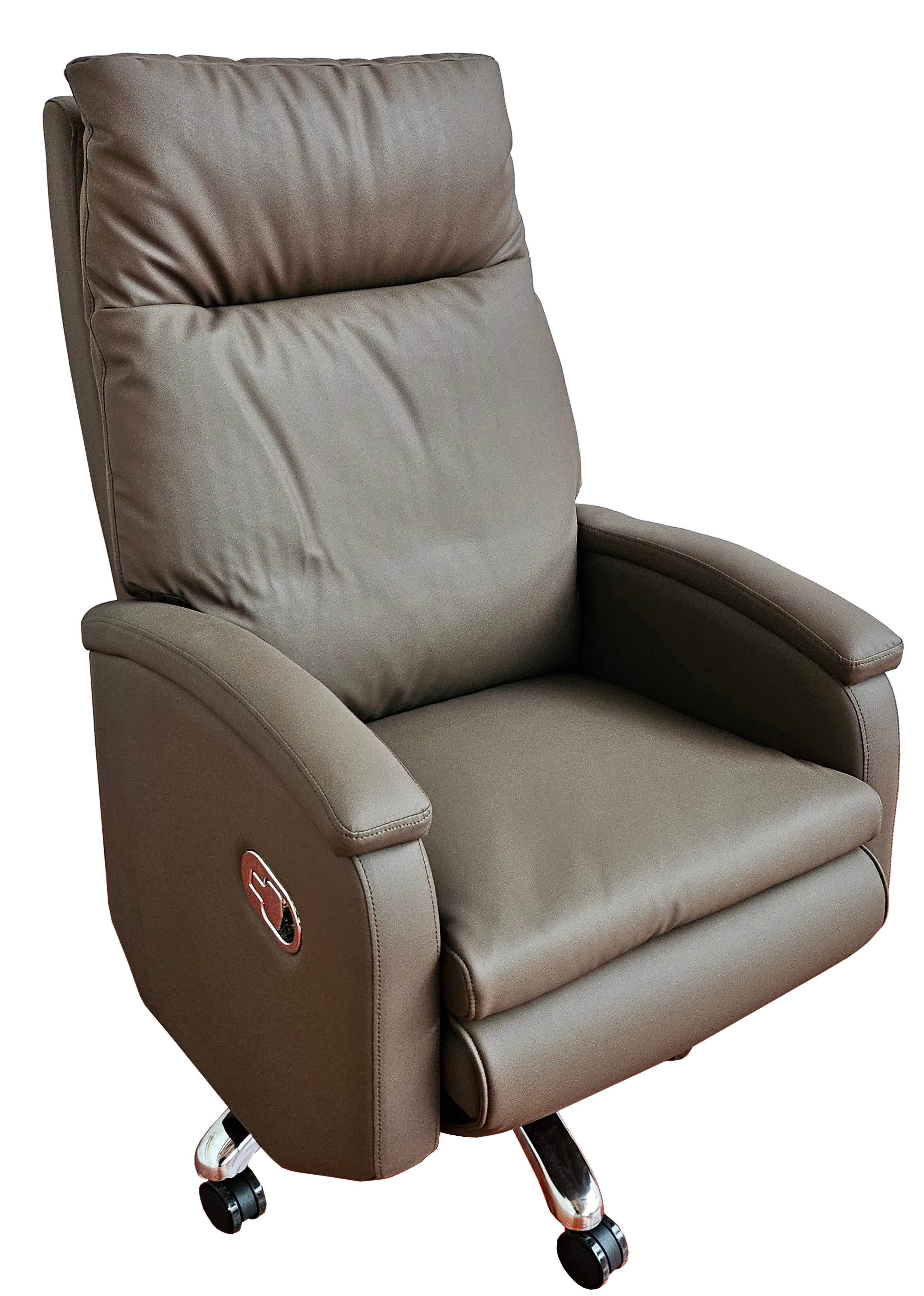 Full Reclining High Back Executive Office Chair in Brown Leather - H004 North Yorkshire