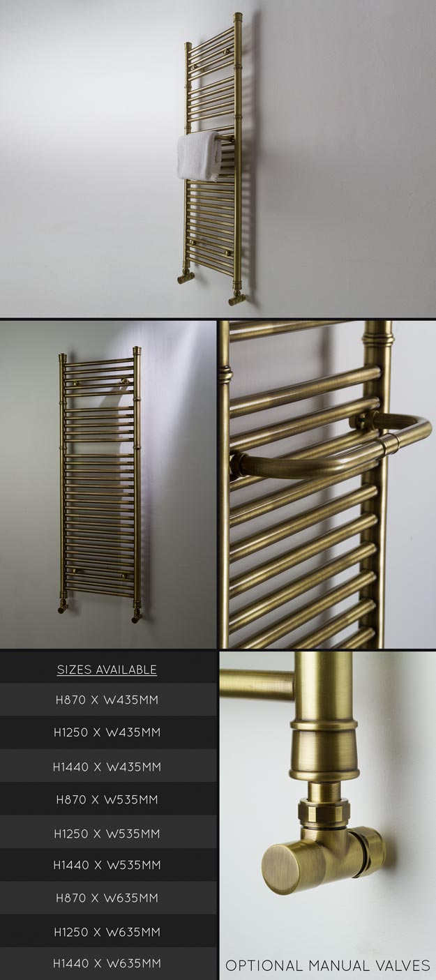 New Coco Antique Brass Towel Rail (57X)