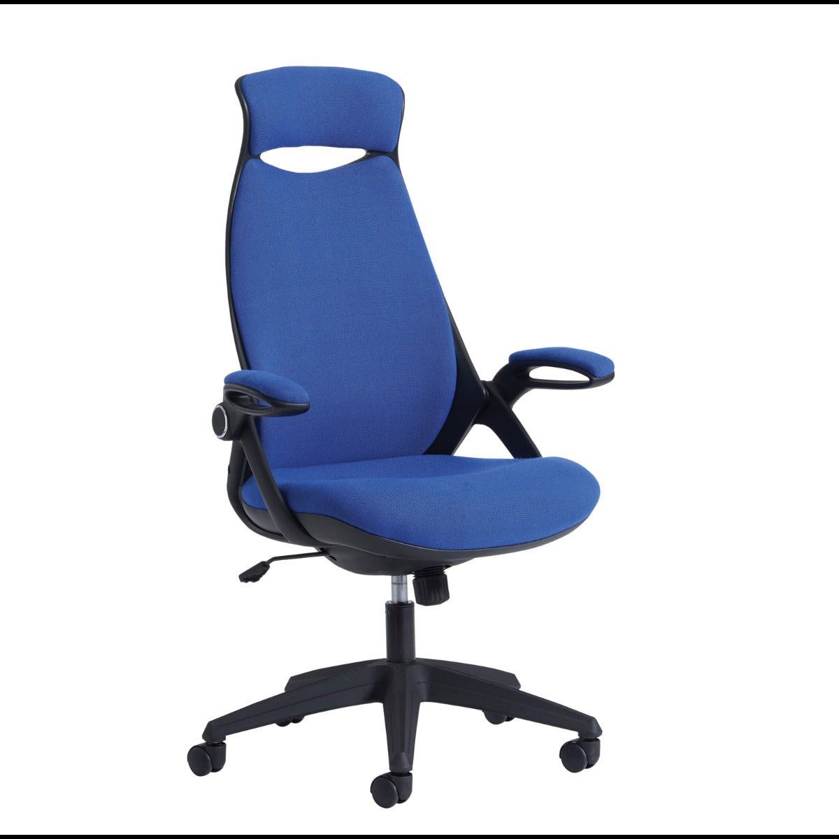 Tuscan High Back Fabric Office Chair with Head Support - Black or Blue Option Huddersfield