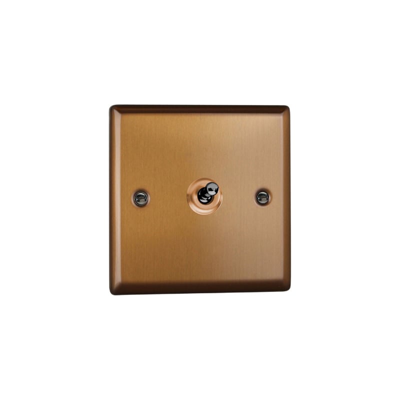 Varilight Urban 1G 10A Toggle Brushed Bronze / Insert Iridium (Standard Plate)