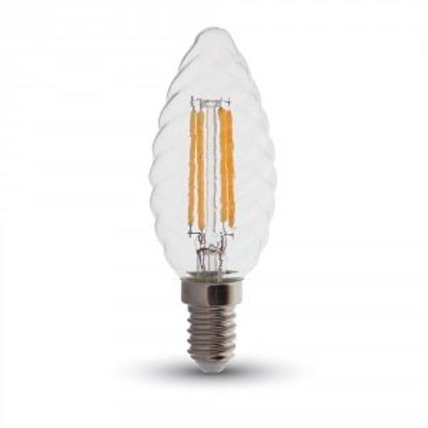 LED Bulb - 4W E14 Twisted Candle Filament Warm White
[VT1985/4307]