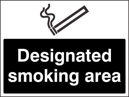 Designated smoking area (white/black)