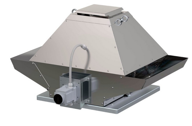 DVG-V 450D4-6/F400. Centrifugal 3-phase roof fan 120°C continuous, Max 400°C/2h, vertical discharge. 5,480m³/h
