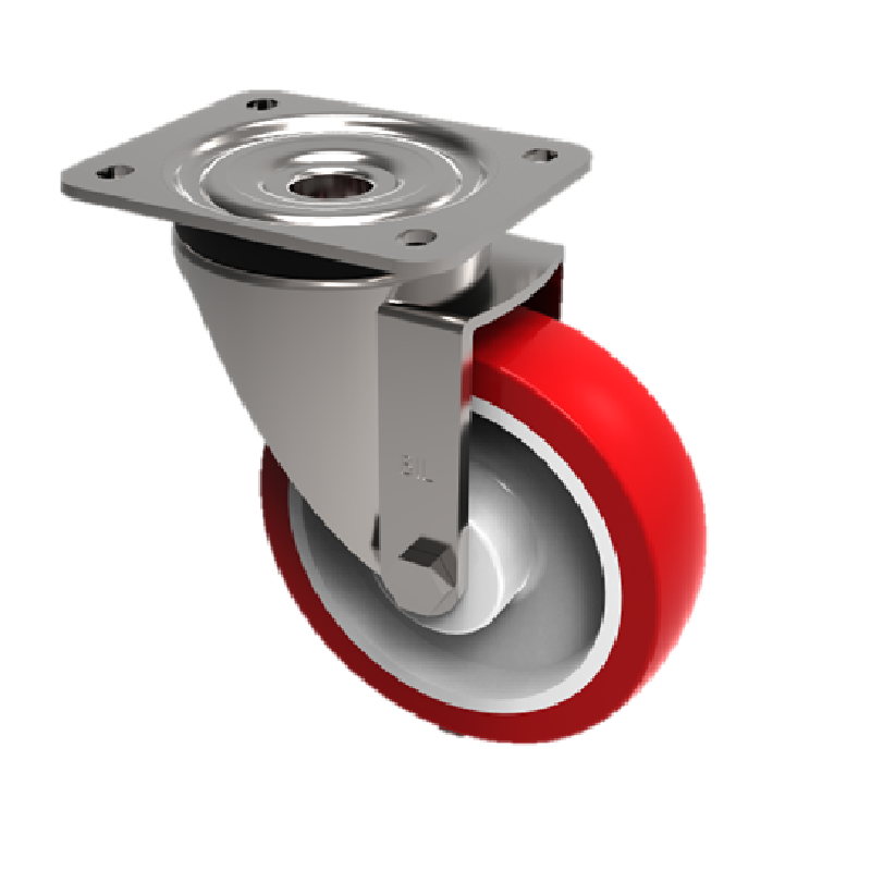 Polyurethane Nylon Plate Swivel Castor 150mm 350kg Load