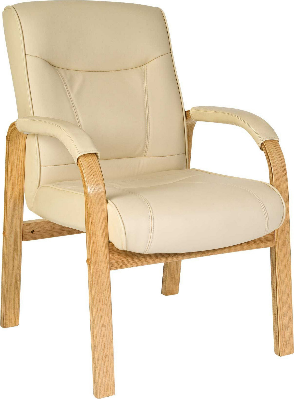 Cream Leather Executive Visitor Chair - KNIGHTSBRIDGE-VISITOR Huddersfield