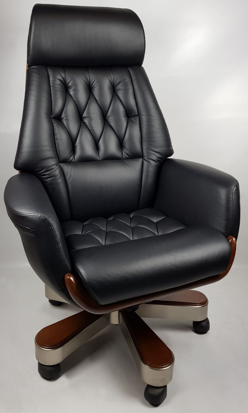 Black Leather Luxury Executive Office Chair - YS1505A Huddersfield