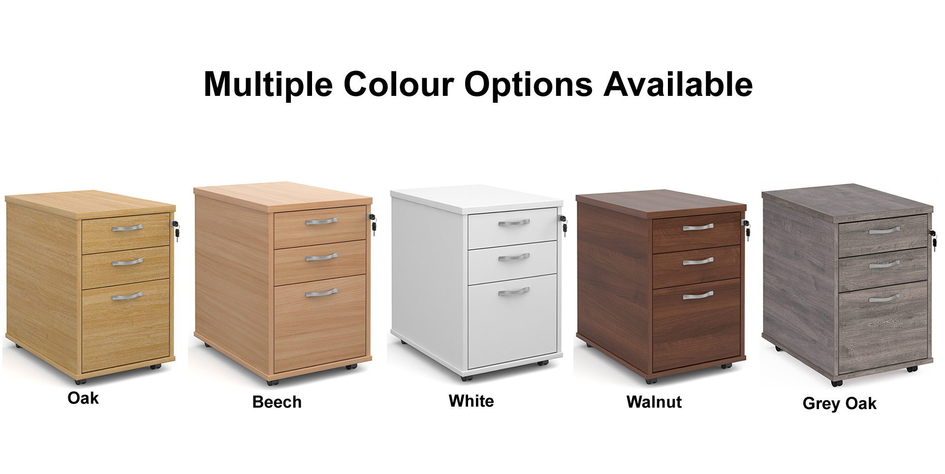 Universal Three Drawer Tall Mobile Pedestal - 426mm Wide North Yorkshire
