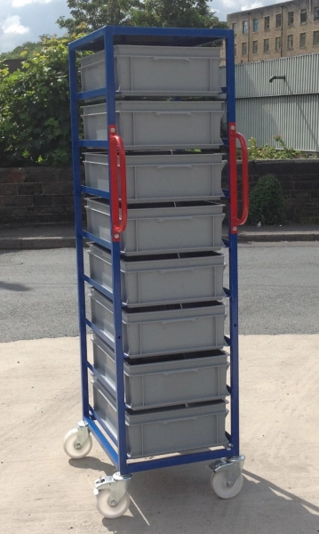 Plastic Box Trolleys For Warehouse Applications