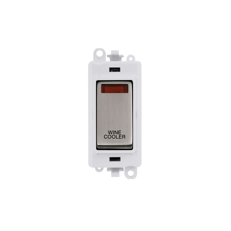 Click GridPro 20AX Stainless Steel DP Switch Module with Neon Wine Cooler Insert Polar White