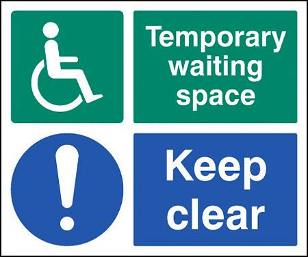 Temporary waiting space keep clear