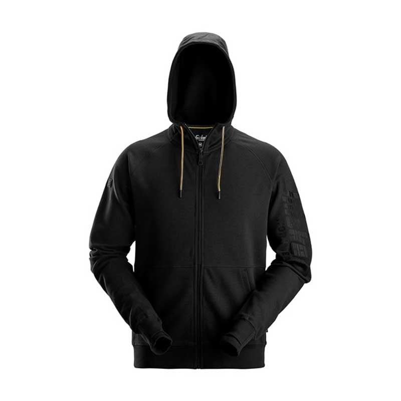 Snickers 2895 Logo Full-Zip Hoodie Black Size: XXXL