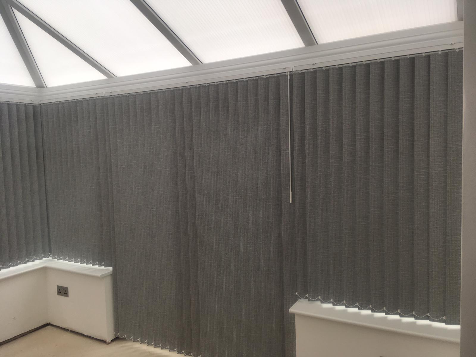 Suppliers of Curved Rail Vertical Blinds For Bay Windows