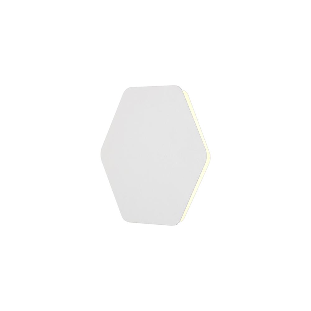 Luxuria Astoria Magnetic Base Wall Light 12W LED 20/19cm Horizontal Hexagonal Centre Sand White/Acrylic Frosted Diffuser