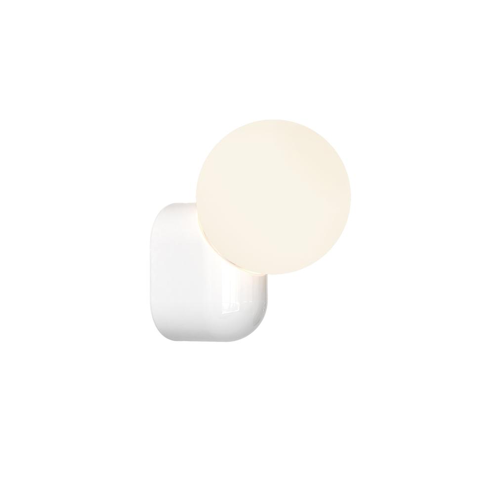 Astro Lyra Wall Single Gloss Glaze White Wall Light