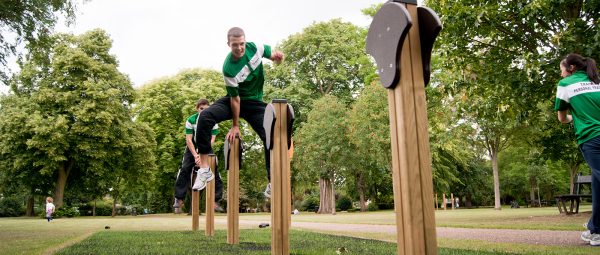 Outdoor Ninja Obstacle Course Equipment For Schools