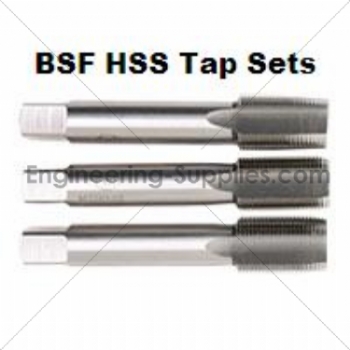 13/16x12 BSF HSS Ground Thread Straight Flute Tap Set of 3