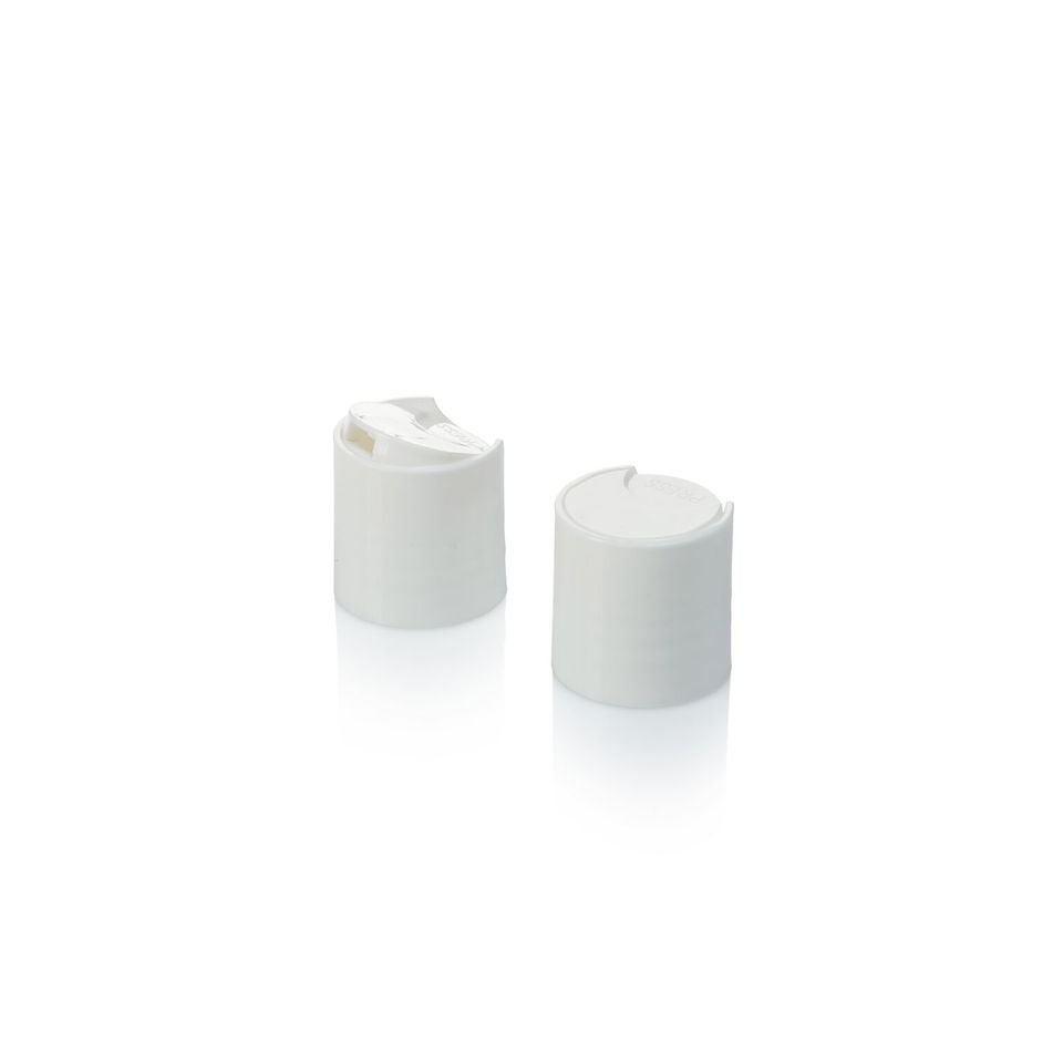 Supplier Of 28/410 White Disc Top Cap - Smooth