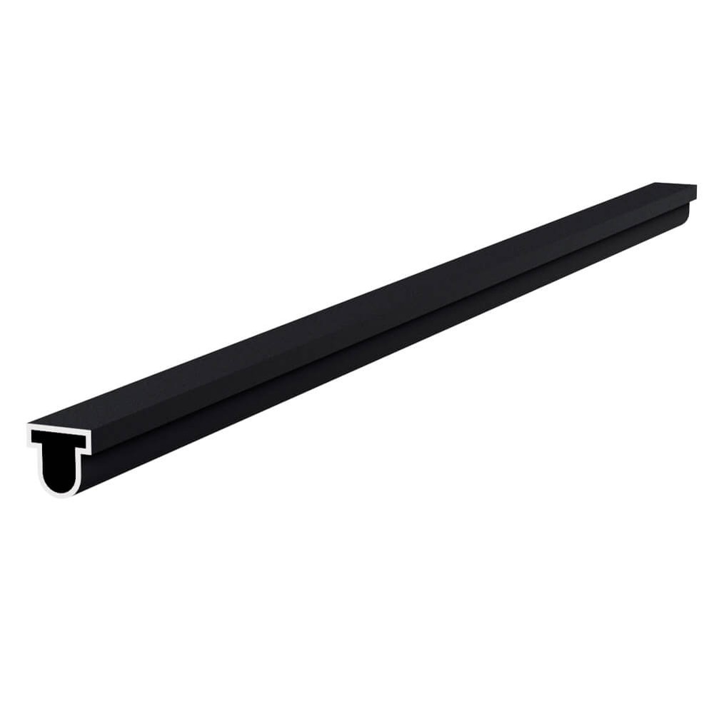 Elements Fence Top Cap Black Sand 6m RAL 9005 Matt Finish