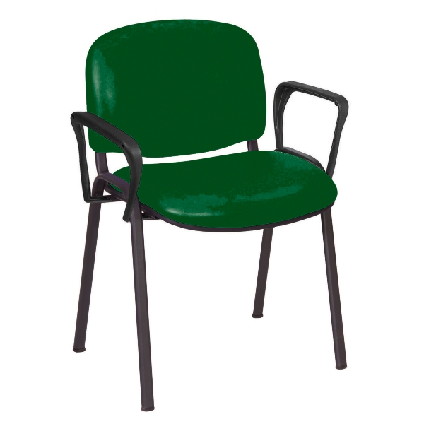 Galaxy Visitor Chair With Arms - Green