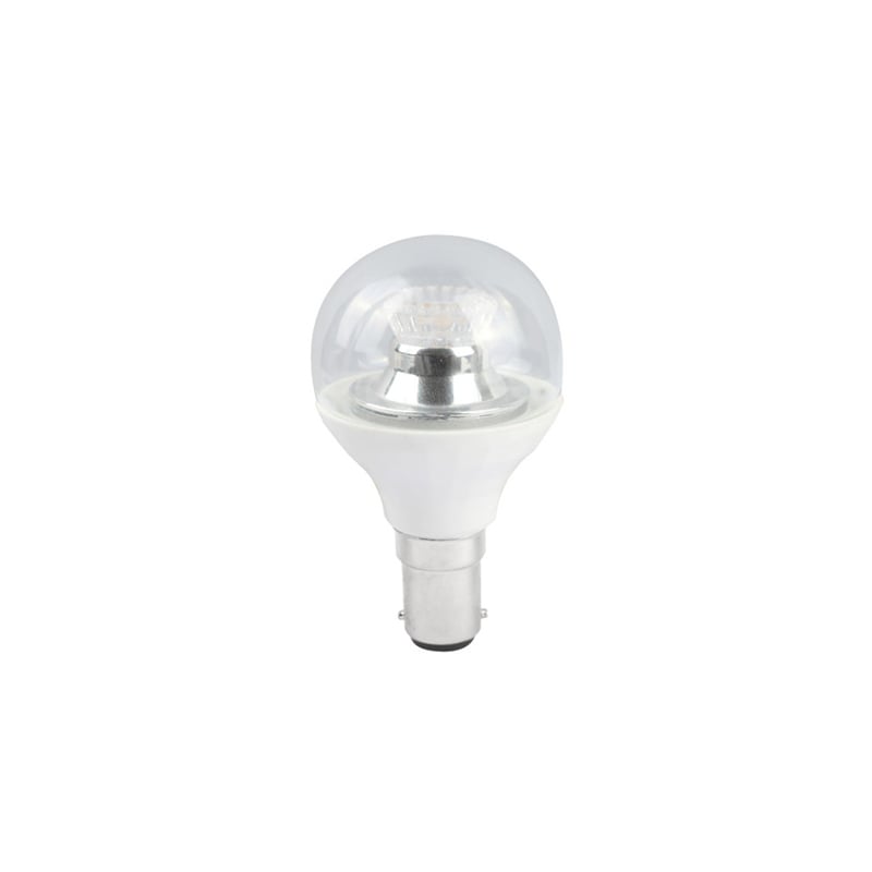 Bell Clear Round Dimmable Cool White LED Ball Bulb 2.1W B15