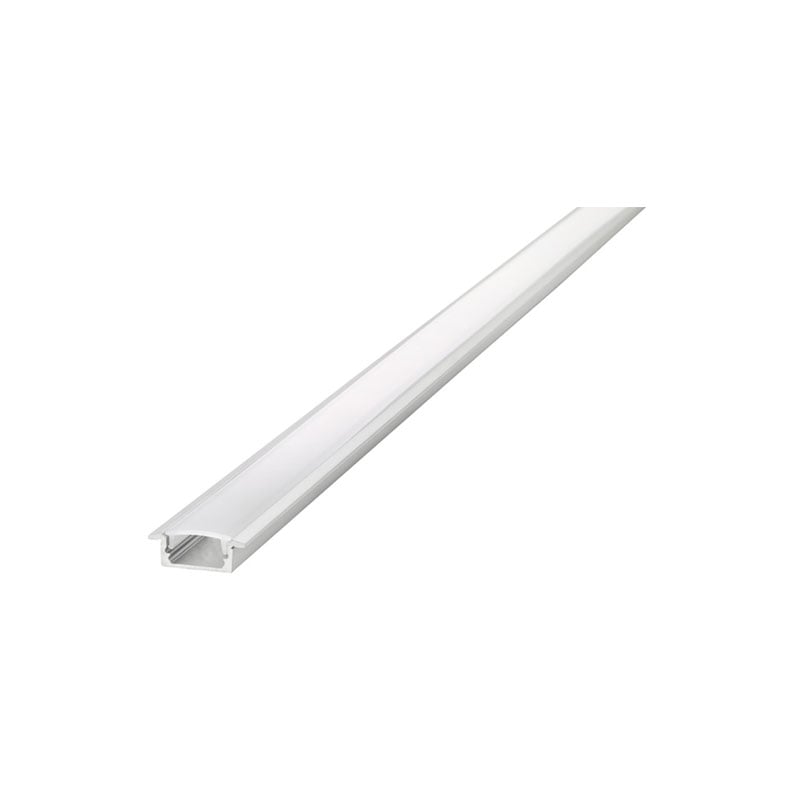 Integral Recessed Frosted Diffuser 23.2x7.9mm Aluminium Profile Rail 1 Metre