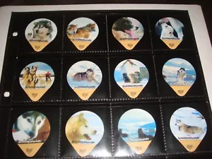 Dogs, Sledge Husky Dogs 30 Creme Cafe German Issue Set Of 30 Creamer Tops Rare