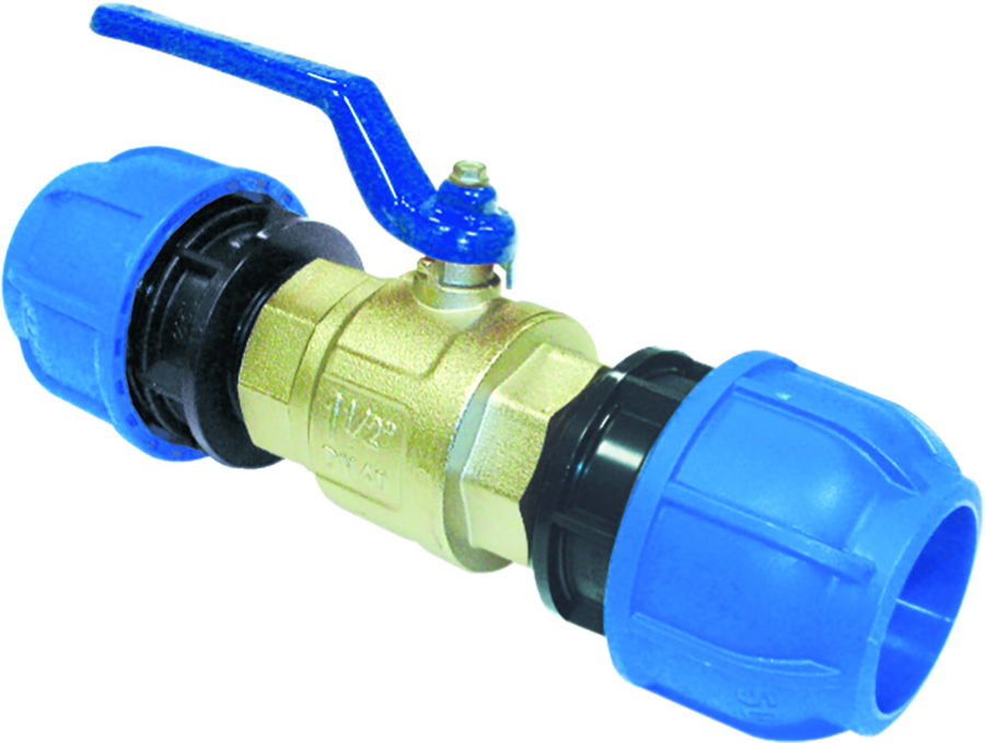 SICOMAT Straight Connector with Ball Valve