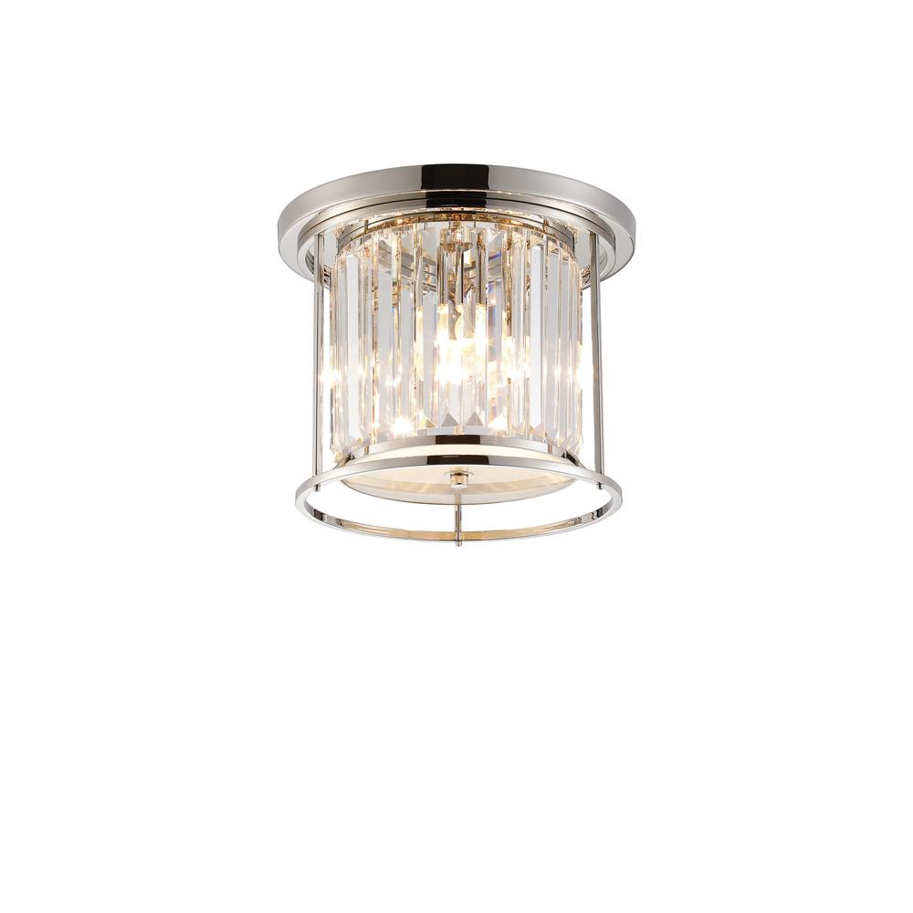 Luxuria Pantheon 36cm Ceiling 3xE27 Polished Nickel / Clear