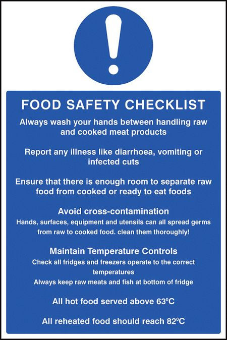 Food safety checklist