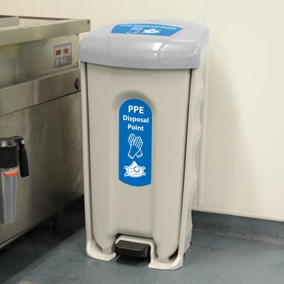 Nexus&#174; Shuttle PPE Waste Bin
                                    
	                                    Large Capacity Pedal Bin