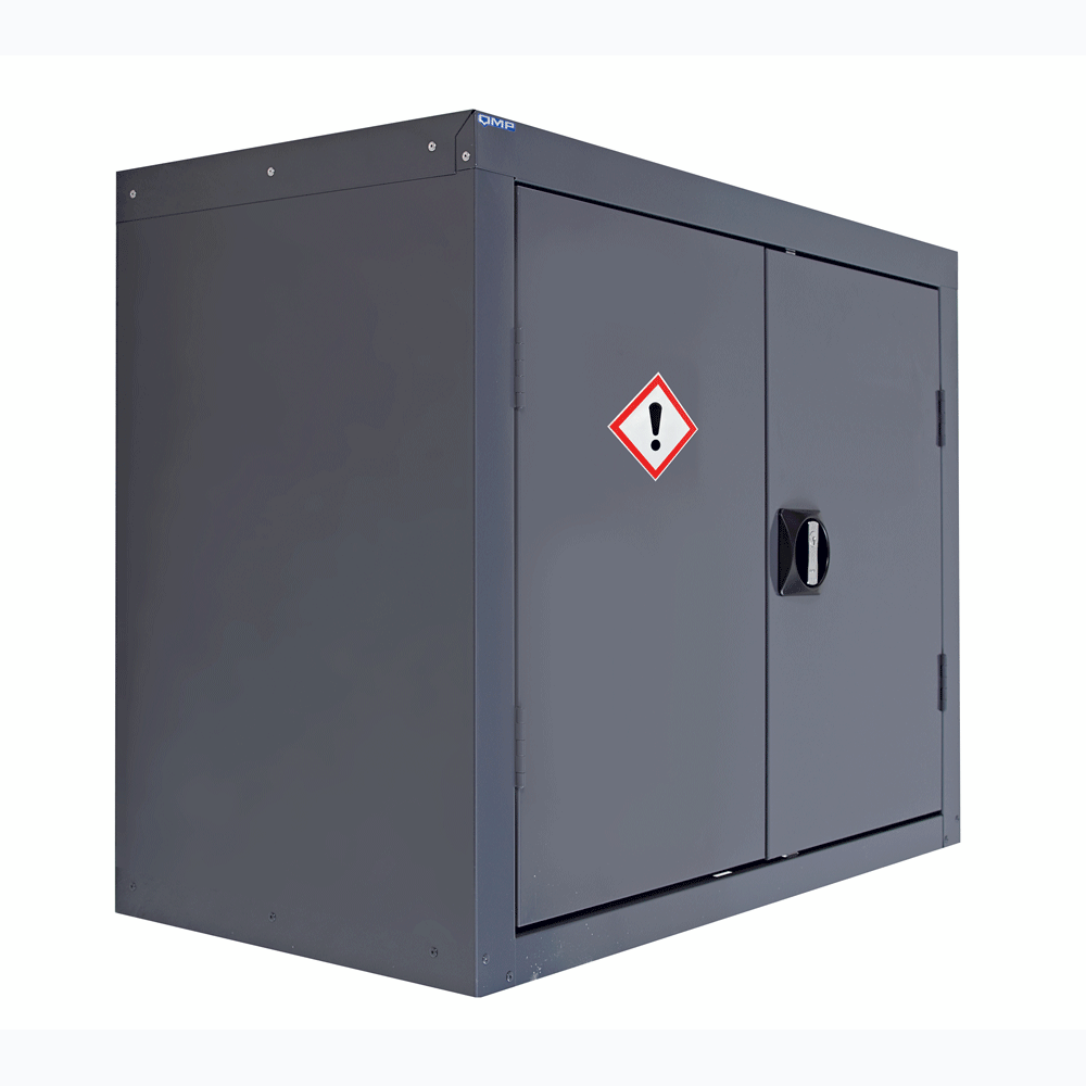 Grey COSHH Wall Cupboard 570H x 850W x 255D