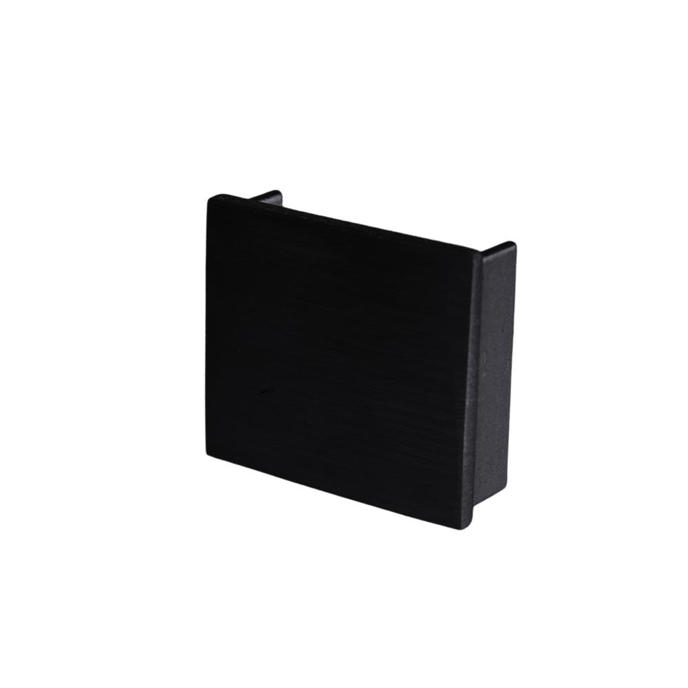 Aluminium 40 x 35mm Square End CapPPC Black RAL 9005