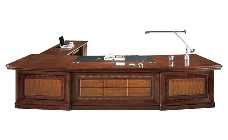 Providers Of Premium Traditional Large Curved Executive Office Desk - With Pedestal and Side Return - 2800mm / 3000mm / 3200mm / 3600mm / 3800mm - U66283 UK