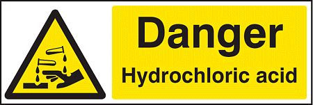 Danger hydrochloric acid