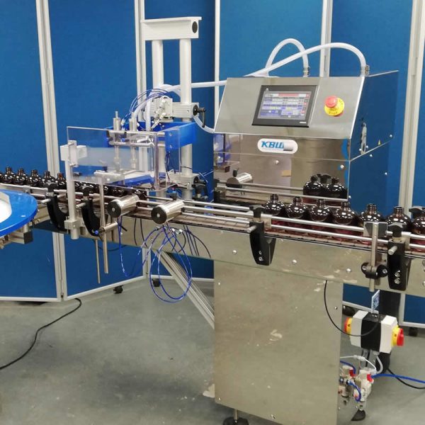 UK Supplier Of Liquid Filler Machine A Twin head Automatic For Pet Care Industry