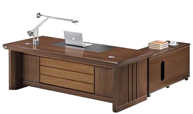 Executive Office Desk With Styled Panels and Pedestal and Return - 1600mm / 1800mm - DSK-U5C161 Near Me