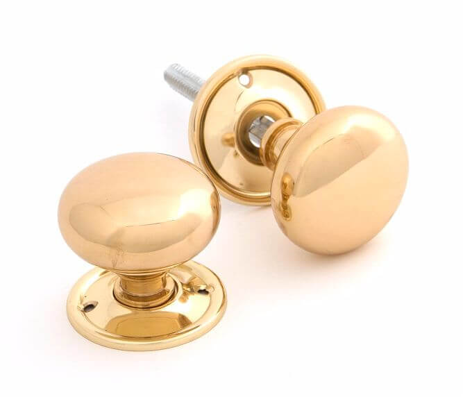 Anvil 83564 Brass Mushroom Mortice/Rim Knobs