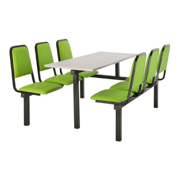 CU92 - 6-Seater Chester Canteen Unit - 1 Way Access, Green, Grey