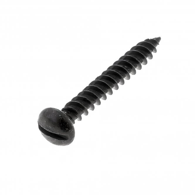 Black Slotted Round Head Woodscrew