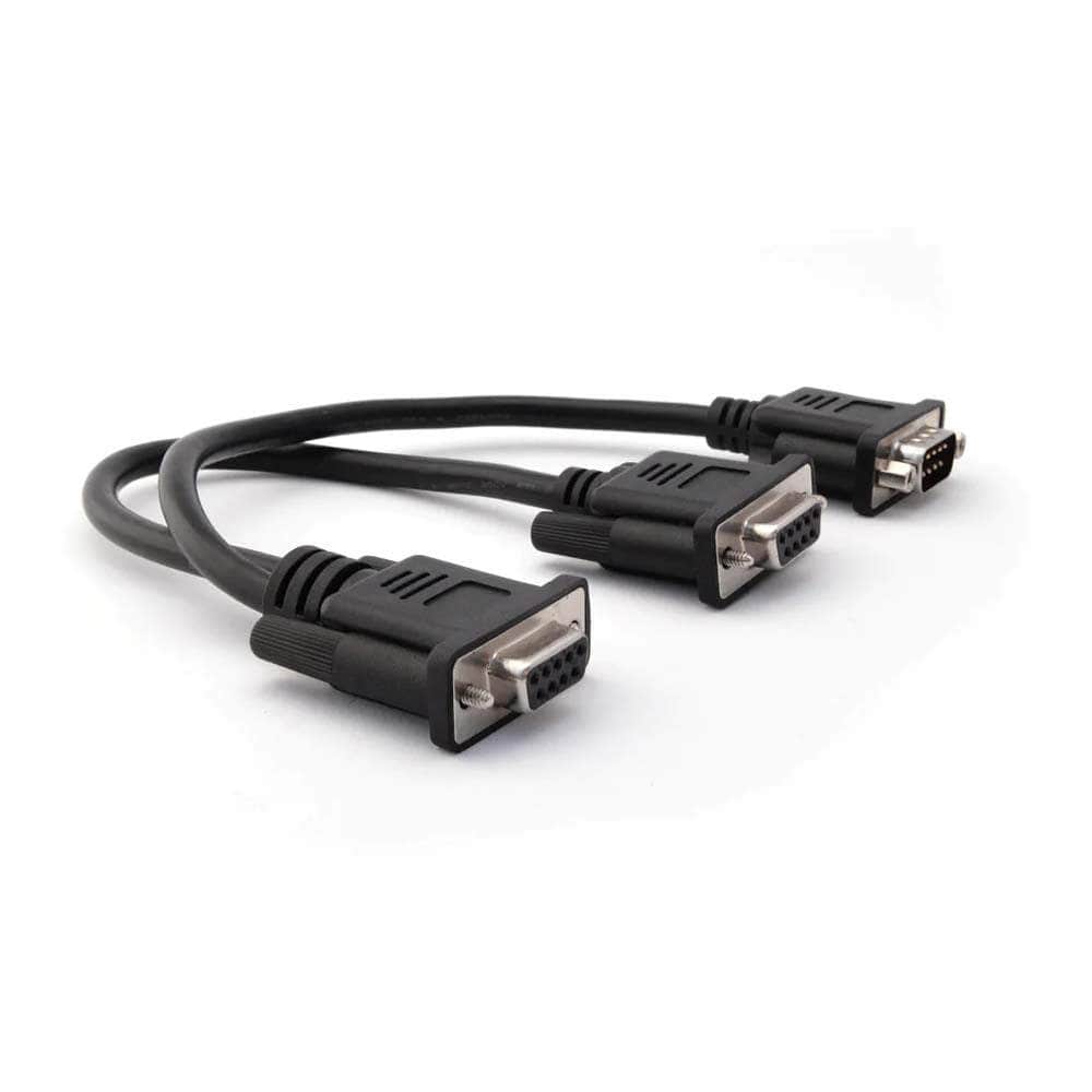 DB9 (M) to DB9(F)/DB9(F) Y Splitter Cable