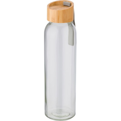 GLASS DRINK BOTTLE (600 ML) in Brown.