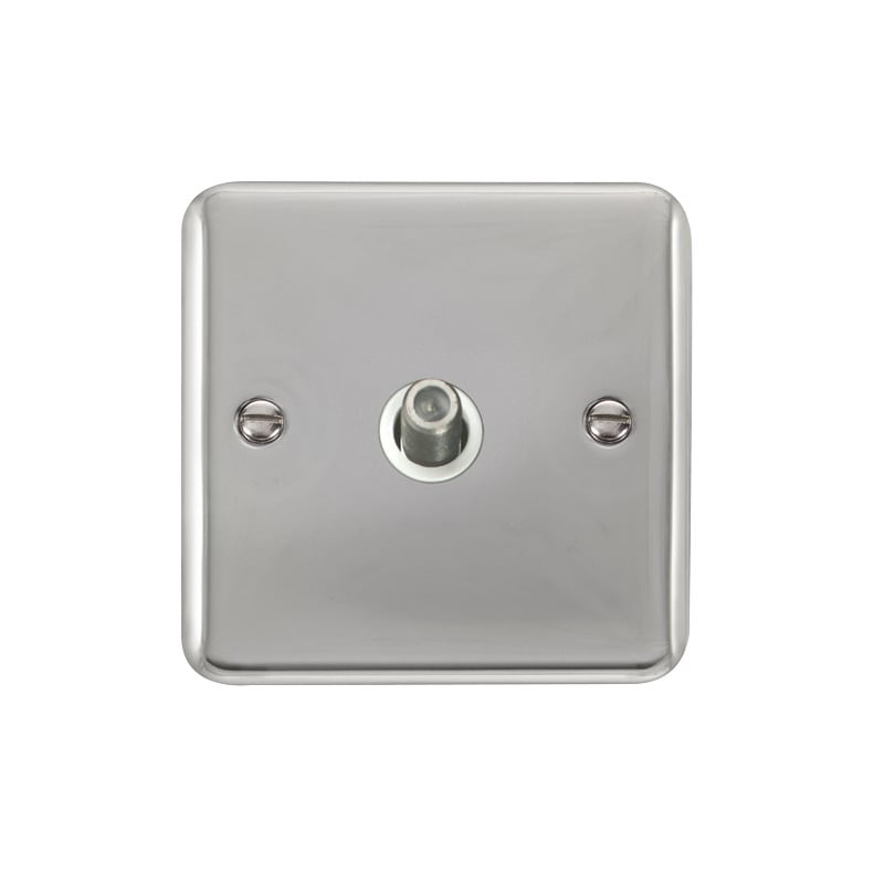 Click Deco Plus Twin Non-Isolated Single Satellite Outlet Polished Chrome White Inserts