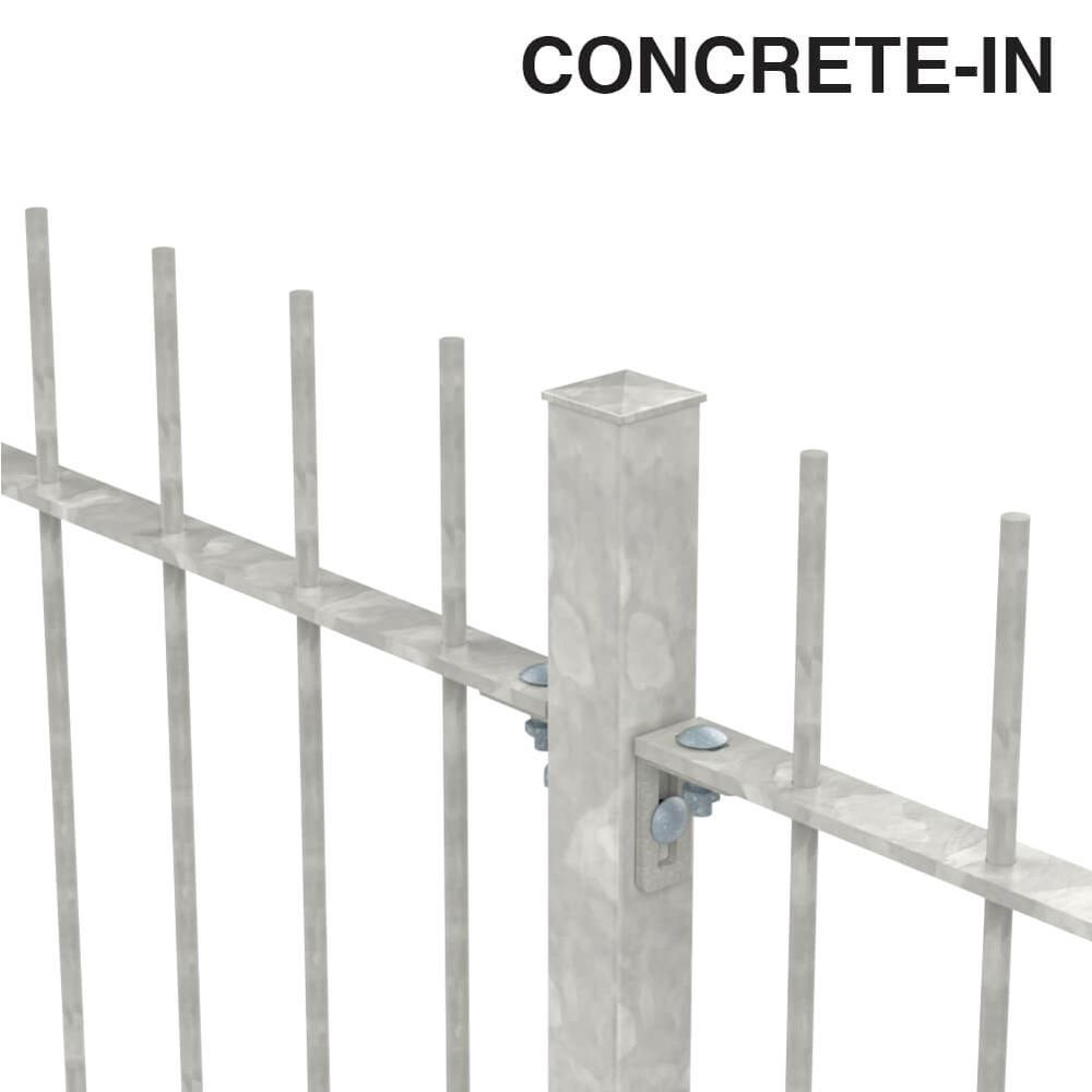 Vertical Bar Concrete-in Fence p/m900mm x 12mm Bars - Galvanised