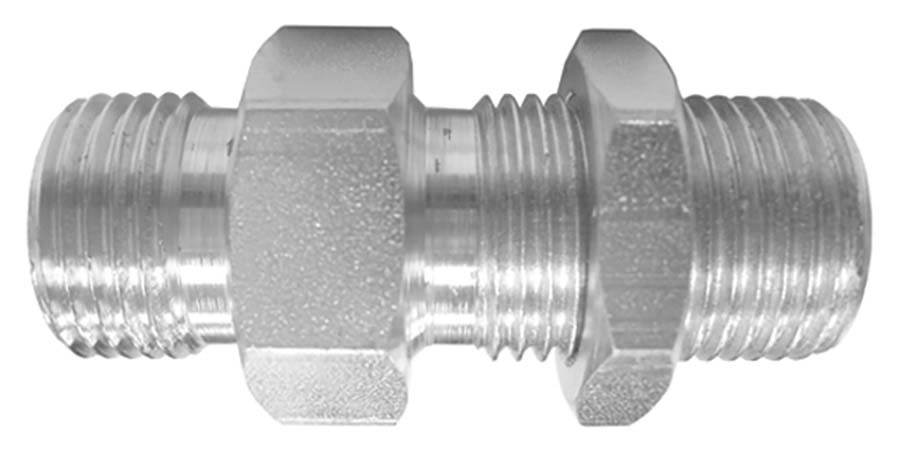 BURNETT & HILLMAN Straight Adaptor with Locknut &#45; BSPP Male 60&#176; Cone &#47; BSPP Male Bulkhead