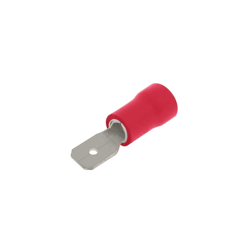 Unicrimp 6.3mm x 0.8mm Red Male Push-On Terminal (Pack of 100)