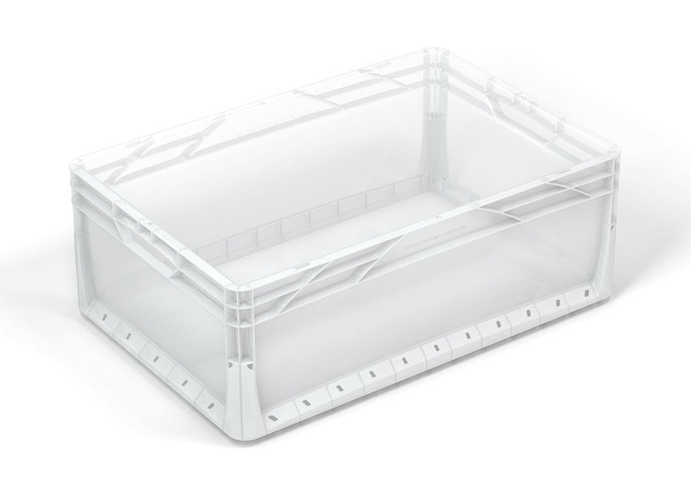 46 Litre Euronorm Clear Plastic Stacking Container - Clear