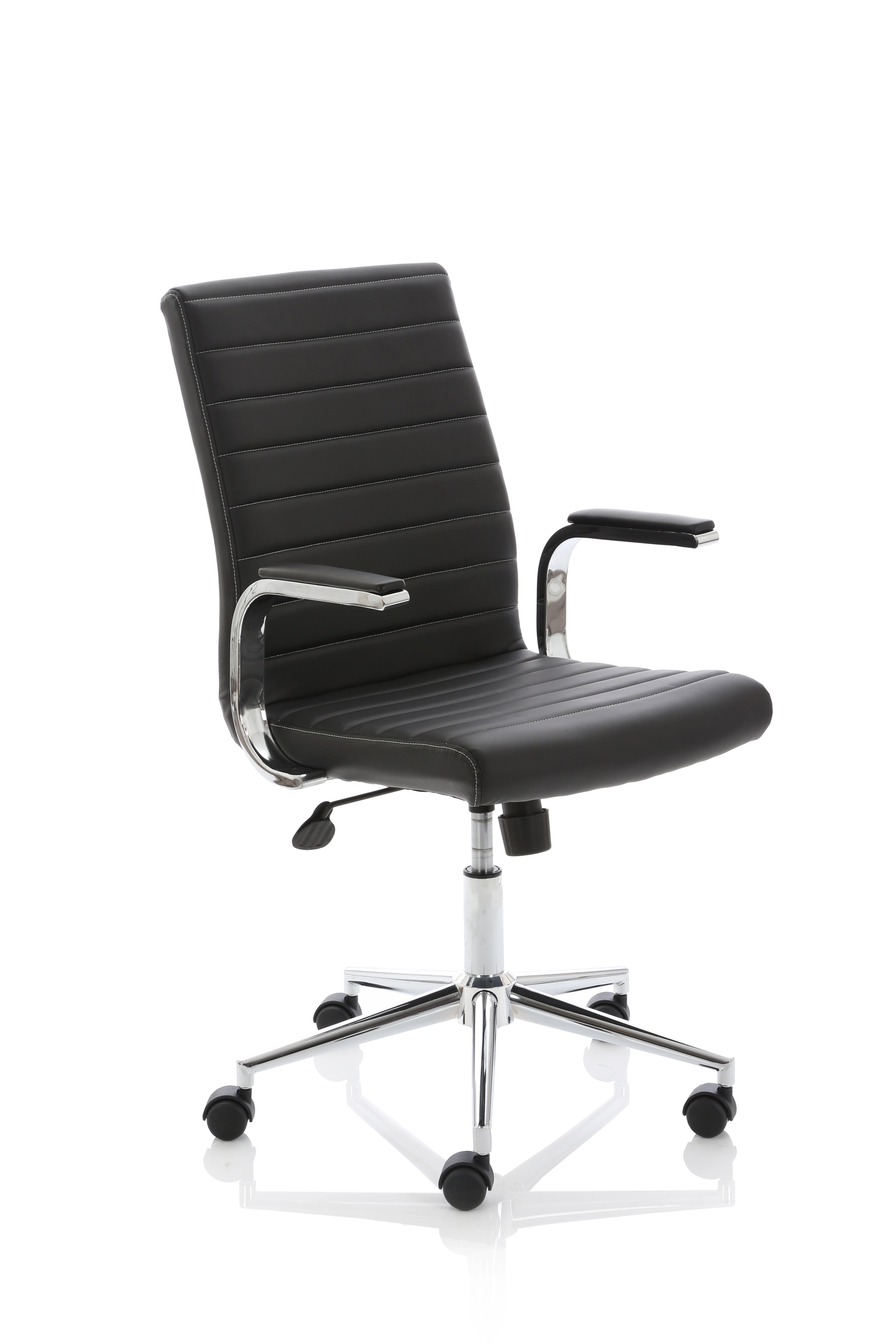 Specialising In Ezra Modern Medium Back Leather Executive Office Chair with Fixed Arms UK